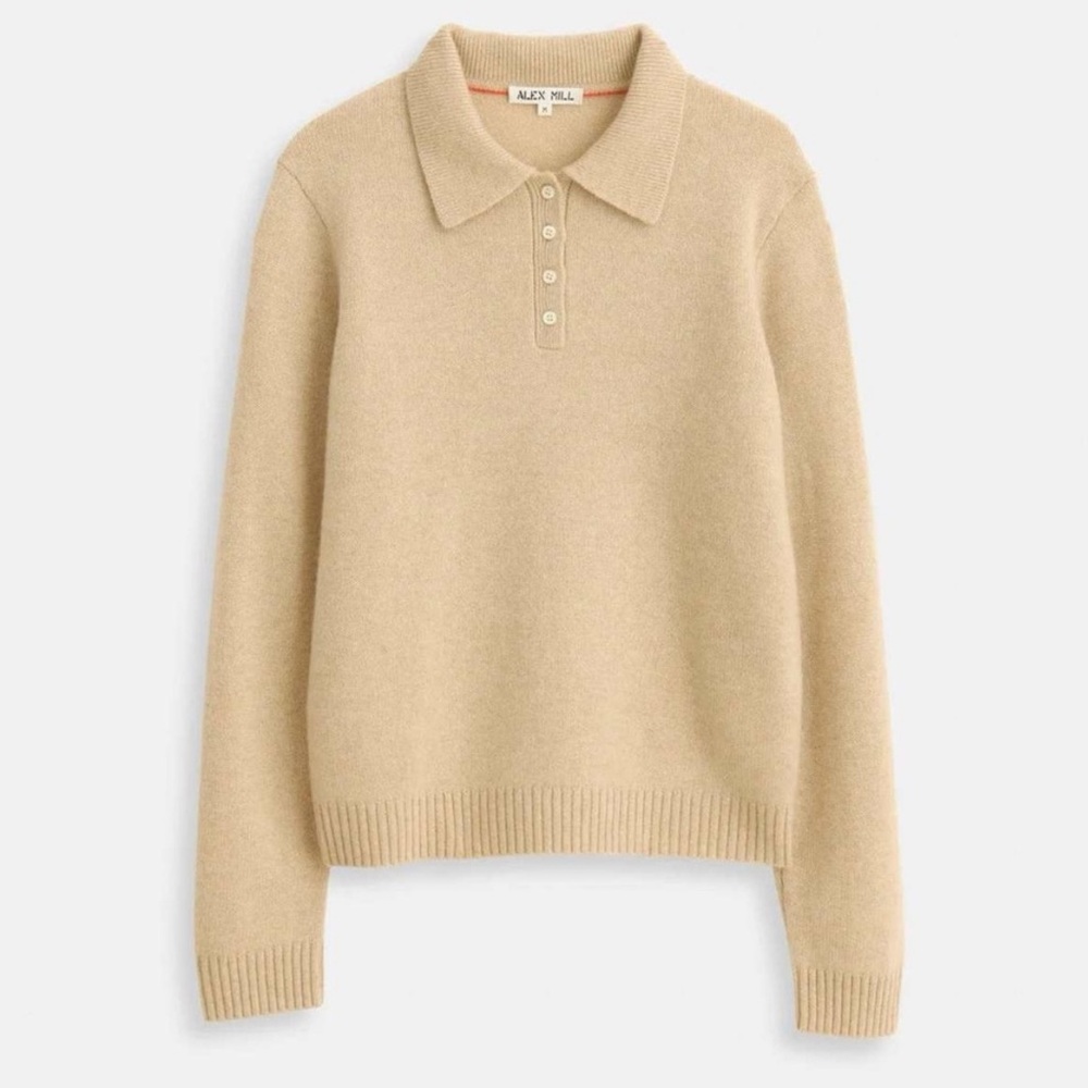 100% Cashmere Alice Polo Sweater | Alex Mill | like-new